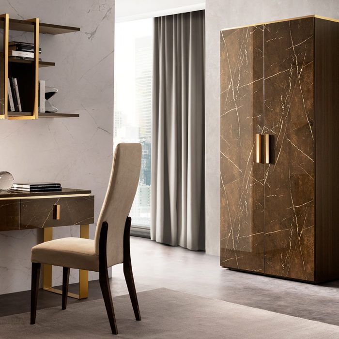 adora interiors essenza bedroom two doors wardrobe with chair