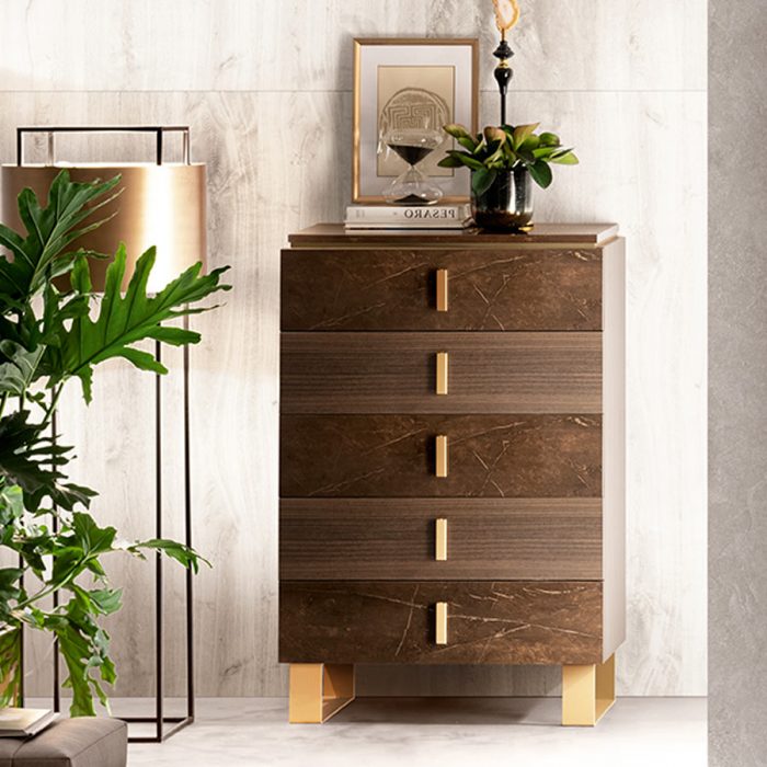 Adora interiors essenza bedroom chest with decor