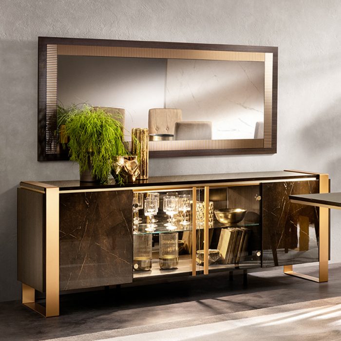 Adora Interiors Essenza Bedroom living wood large Mirror