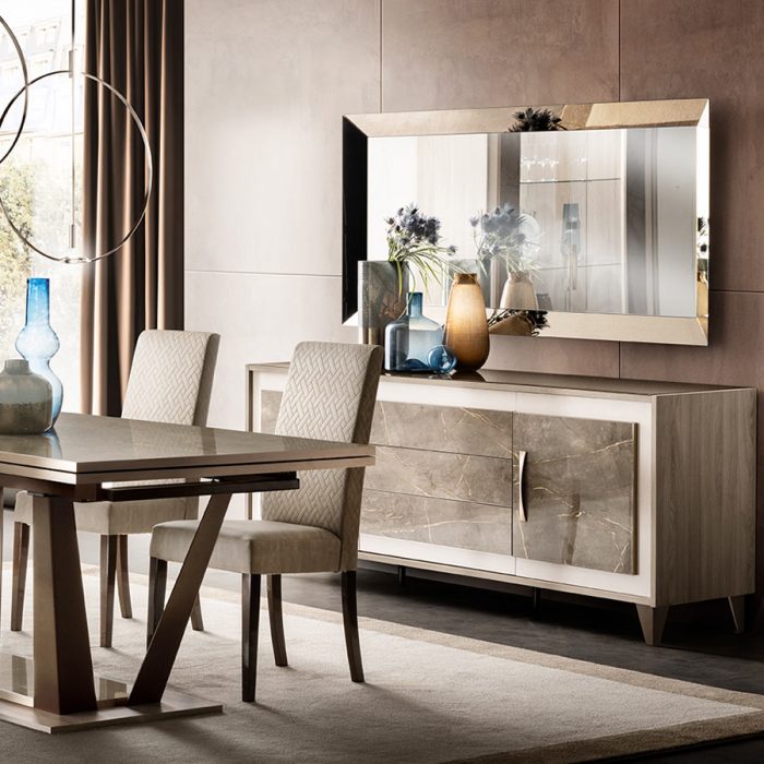 adora interiors ambra dining room chais buffet