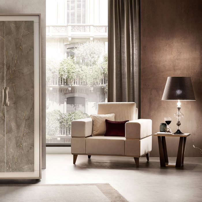 adora interiors ambra living room armchair with lamp table