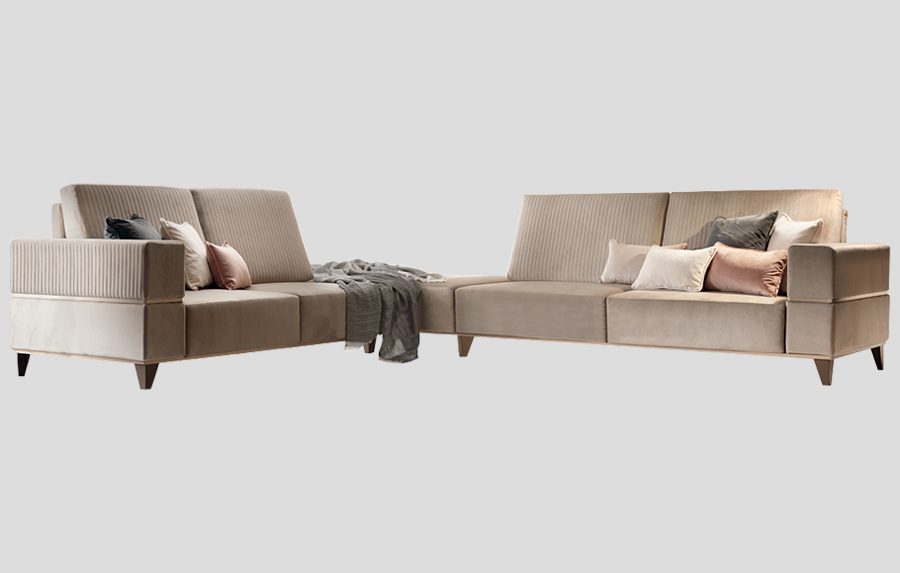 Adora interiors ambra living room corner sofa set