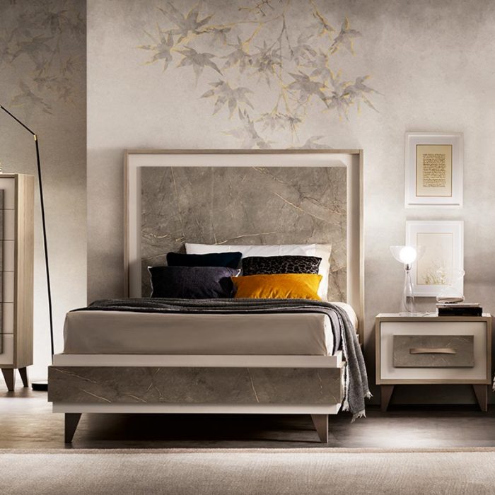 adora interiors ambra bedroom twin bed with tall chest night table lamps