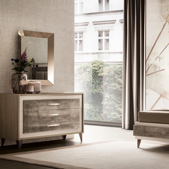 adora interiors ambra living room small mirror and small buffet